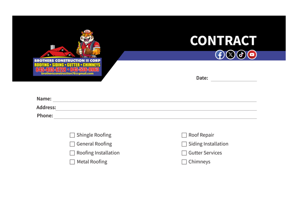 Brothers Construction III Corp Has Clear, Honest, Written Contracts